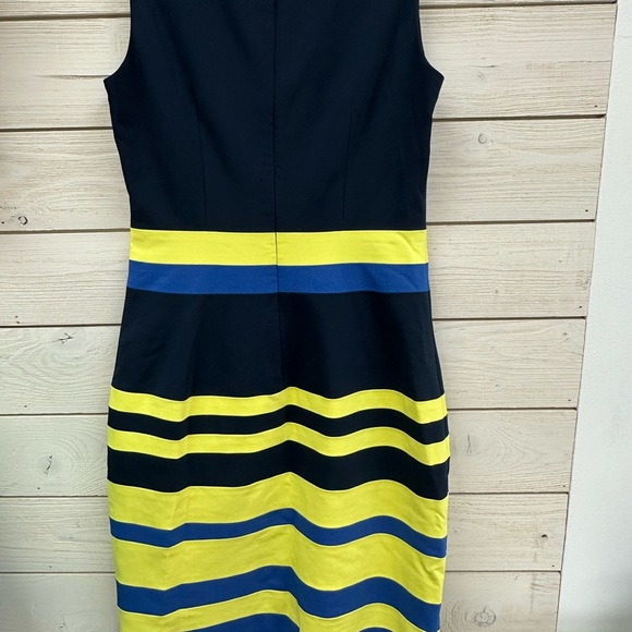 Belle by Badgley Mischka Colorblock Sheath Dress Size 6 - Picture 6 of 7